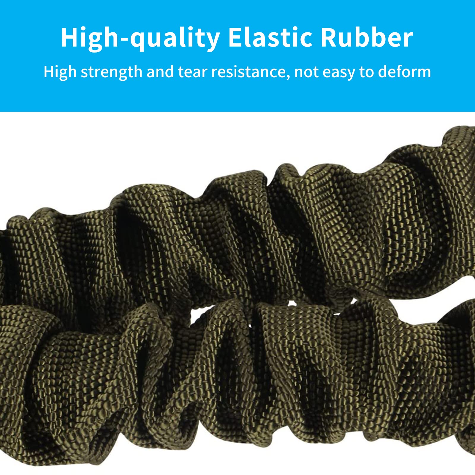 FOCUHUNTER Tactical 2 Point Sling Cinghia in Nylon Tracolla Regolabile in Lunghezza Cinturino per Fucile per Caccia Campeggio Sport all'Aria Aperta (Green