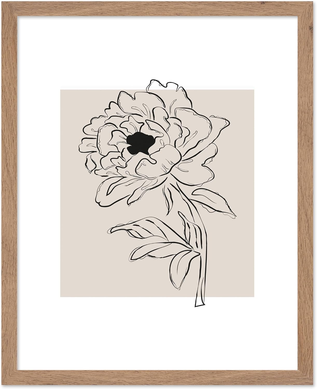 Poster Master One Line Body Figure Poster - Retro Woman Print - Naked Sketch Art - Nude Abstract Illustration - Chic Boho Design - Great Girl's Bedroom or Living Room Decor - 8x10 UNFRAMED
