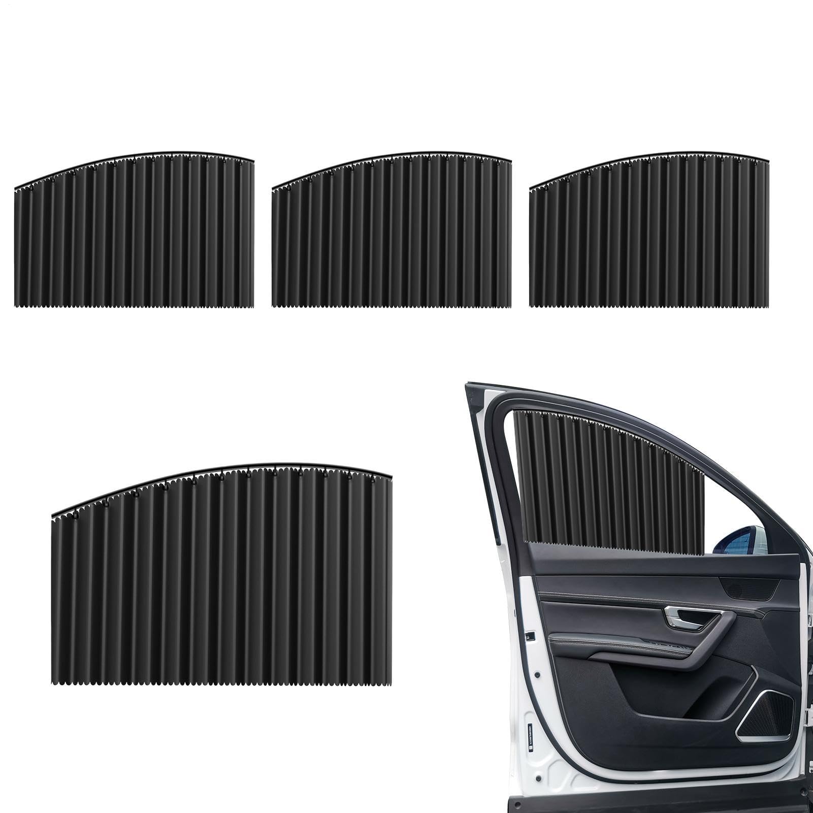 Tende Parasole da Finestrino Auto Protezione Universale UV Blocca Luce 4 | Protezione Privacy dei Finestrini Auto Per Viaggi Campeggio Pause Vacanze Festività e Spostamenti