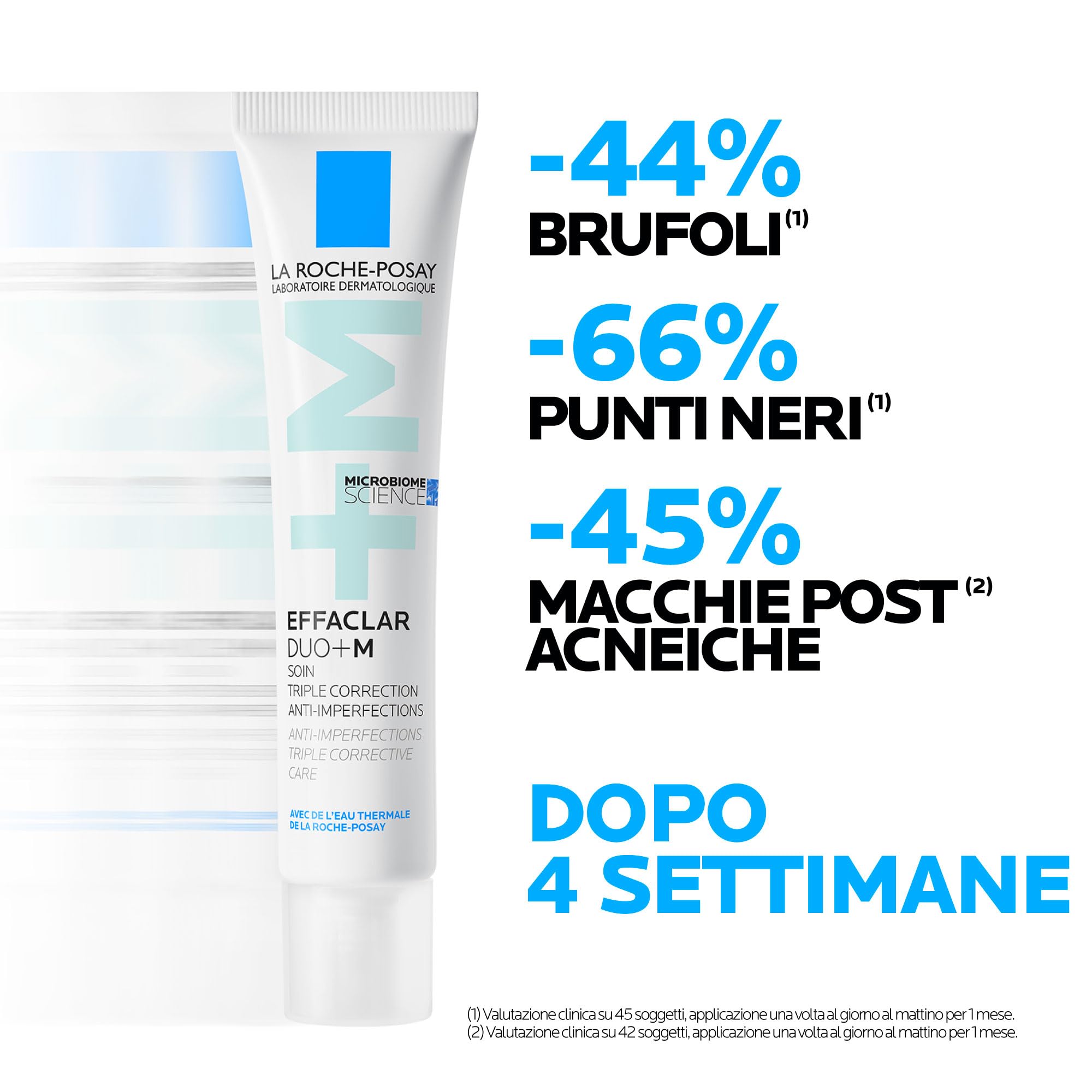 La Roche Posay Effaclar Duo + M, Trattamento Tripla Correzione Anti-Imperfezioni, Per Pelli Grasse a Tendenza Acneica, Effetto Anti-Ricomparsa, Con Phylobioma, Procerad e Niacinamide, 40 ml