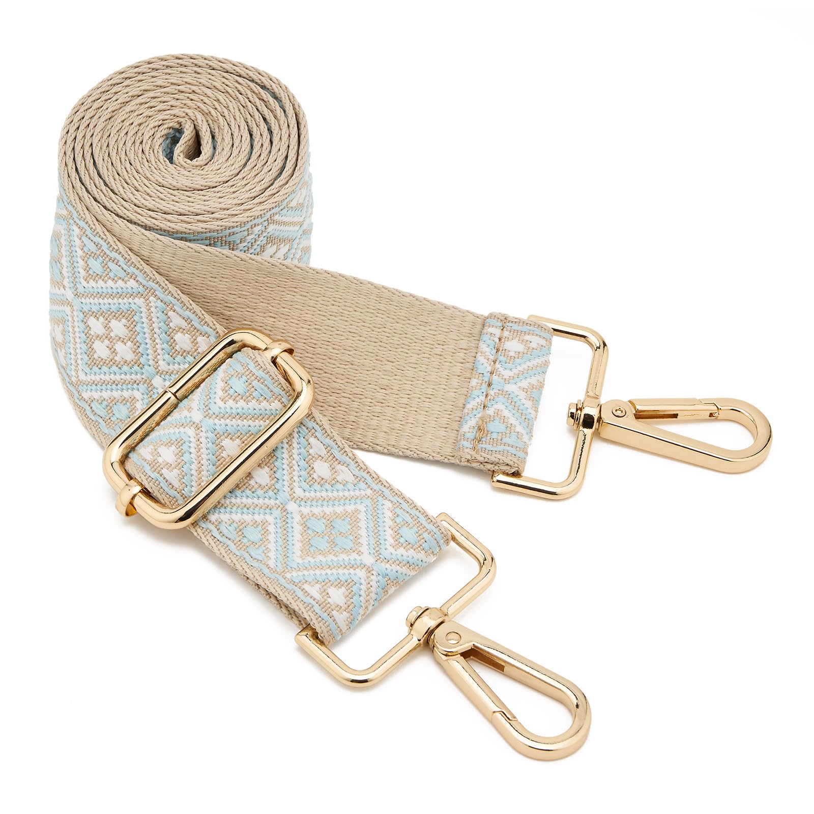 ZOOEASS Wide Shoulder Strap Adjustable Replacement Belt Guitar Style Crossbody Bag Handbag Strap Multicolor Canvas Straps(Wide:1.5in)(Color13)