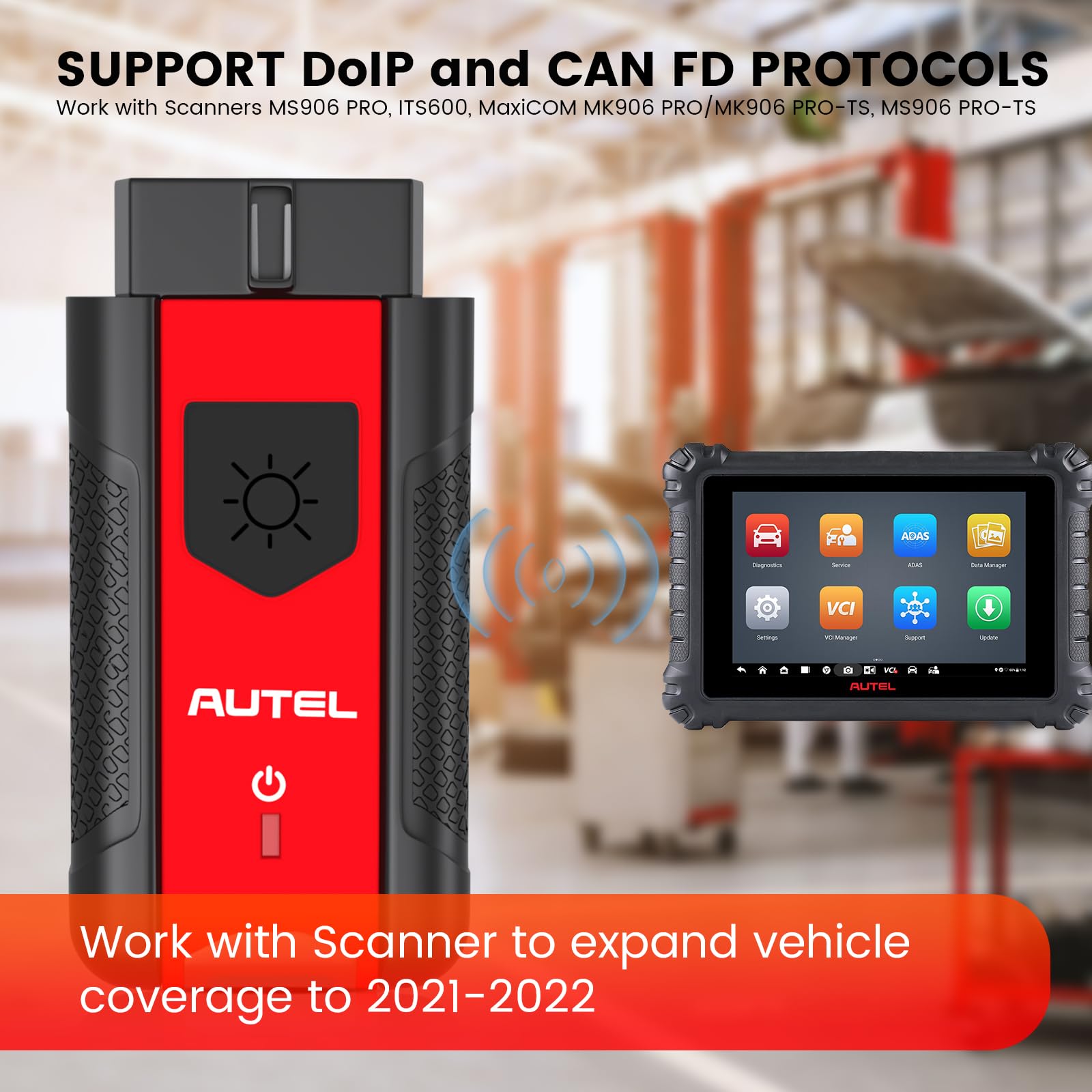 Autel MaxiVCI V200 OBD OBDII ब्लूटूथ कनेक्टर 