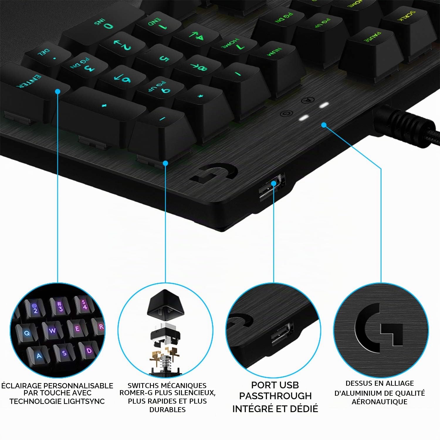 Logitech g512 Carbon gx Brown Carbon us intl intnl us Noir
