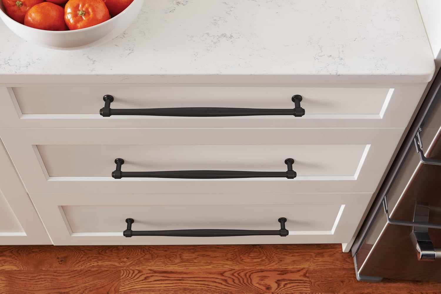 Amerock Enlivity 12-5/8 inch (320mm) Center-to-Center Oil-Rubbed Bronze Cabinet Pull, BP37728ORB