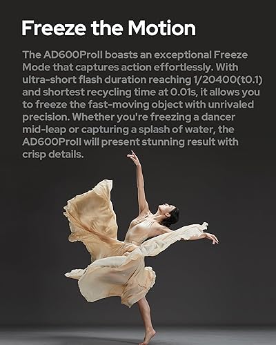 Vista 22 de Godox AD600 Pro AD600Pro - Luz estroboscópica de 600 W, flash para exteriores, monoligh TTL 2.4G 1/8000s HSS, batería de 2600 mAh, 360 flash