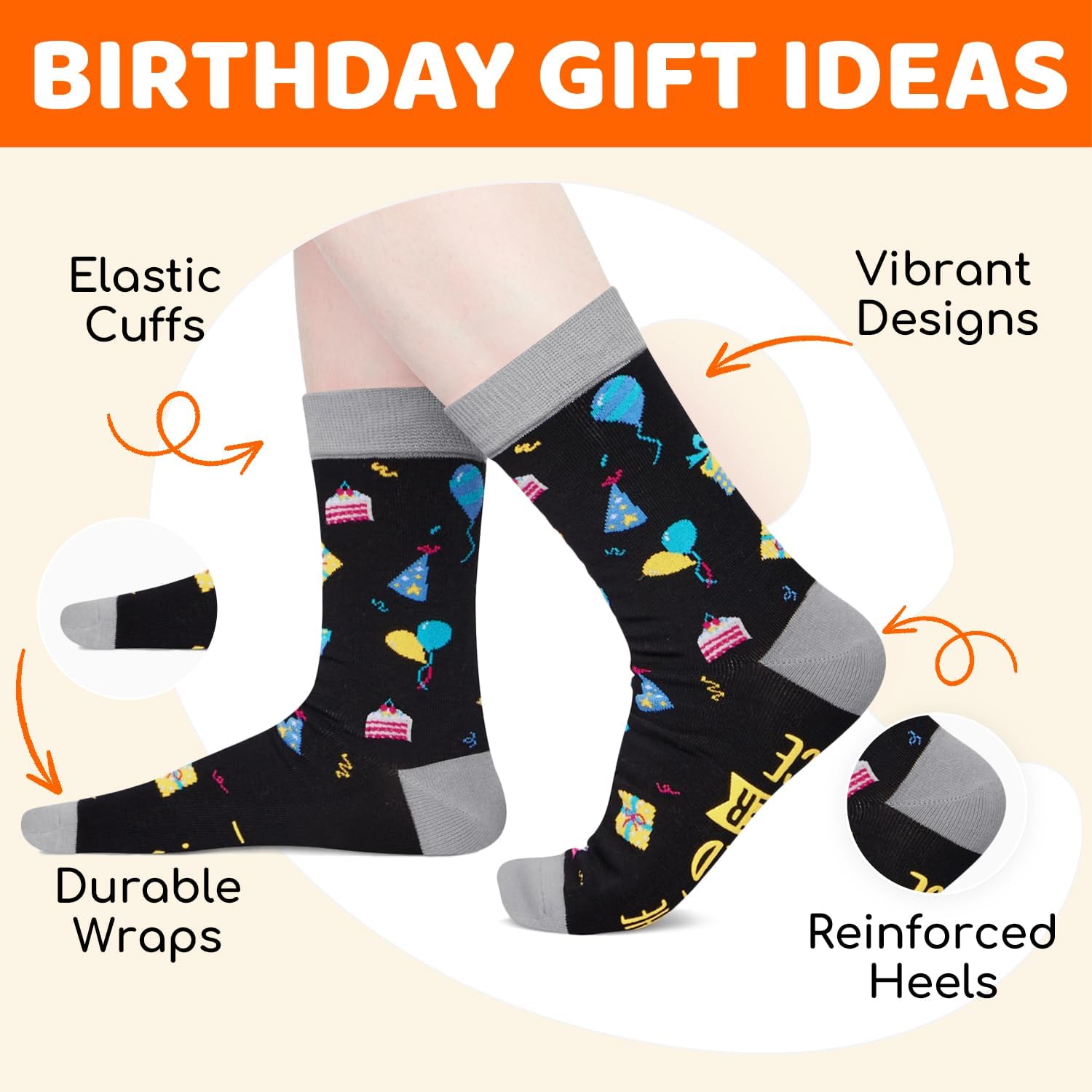 HAPPYPOP Birthday Gifts Socks for Adults - Birthday Gifts Idea for Middle-Aged Adult - Image 4