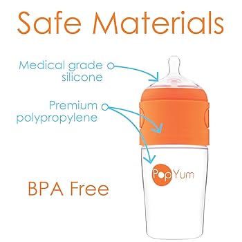 PopYum PopYum 5 oz Orange Anti-Colic Formula Making/Mixing