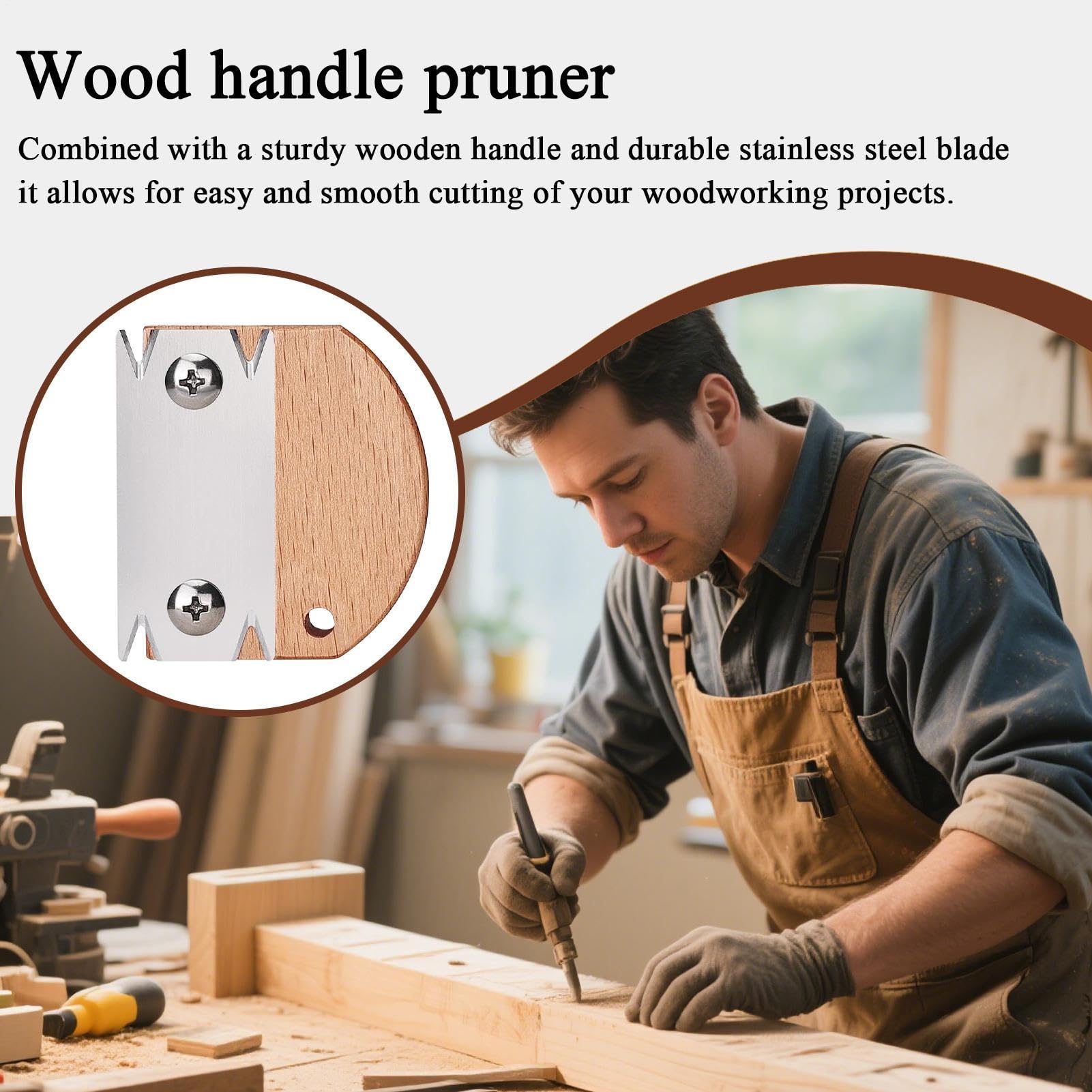 Edge Banding Trimmer,Ergonomic Wooden Handle Bander -6,5 x 6 x 0,2 cm Stainless Steel Edge Banding Trimmer,for Veneer PVC Laminate Plywood Melamine Board Furniture Cabinet Home Workshops