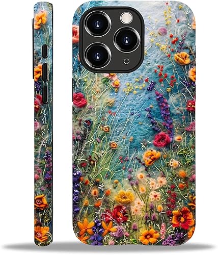 Miniatura 53 de Funda para iPhone 11 Pro Max, flores rojas coloridas 2 en 1, carcasa rígida + silicona, a prueba de golpes, protección contra caídas compatible con