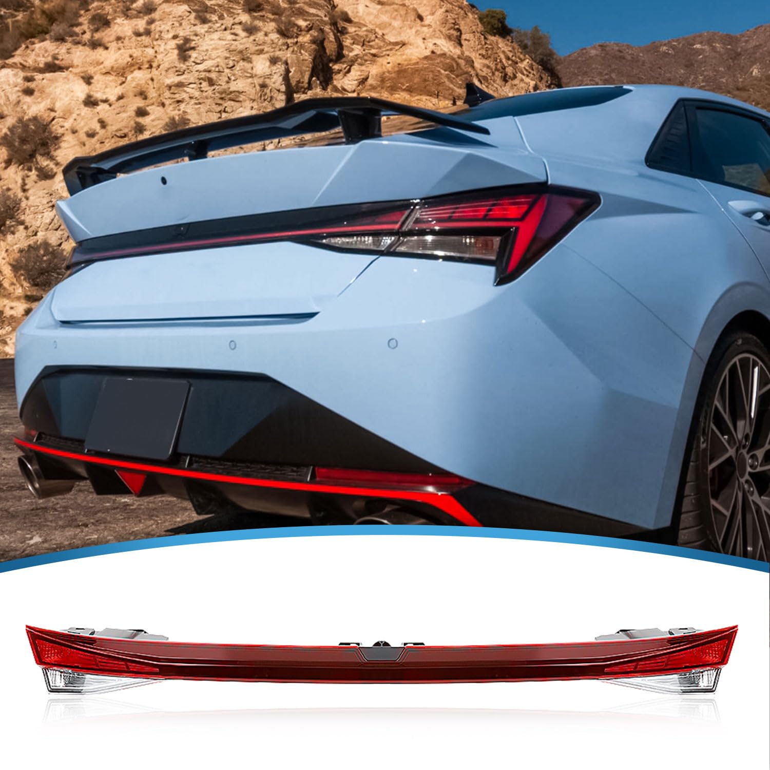 Compatible with 2021-2025 Hyundai Elantra SE/SEL Tail Light with Halogen Bulb,92409-AB010