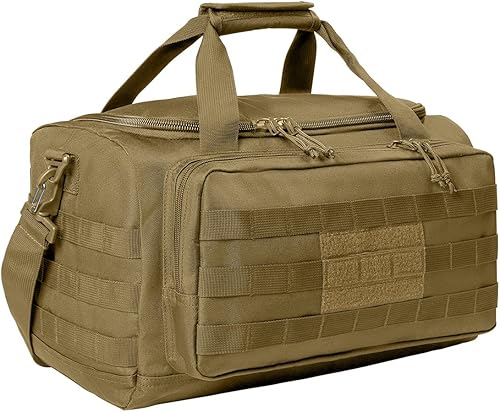 Miniatura 5 de Bolso resistente táctico del gimnasio de la lona del bolso del engranajeaduana táctica bordada con su propio texto, Marrón Coyote, Bolsa táctica