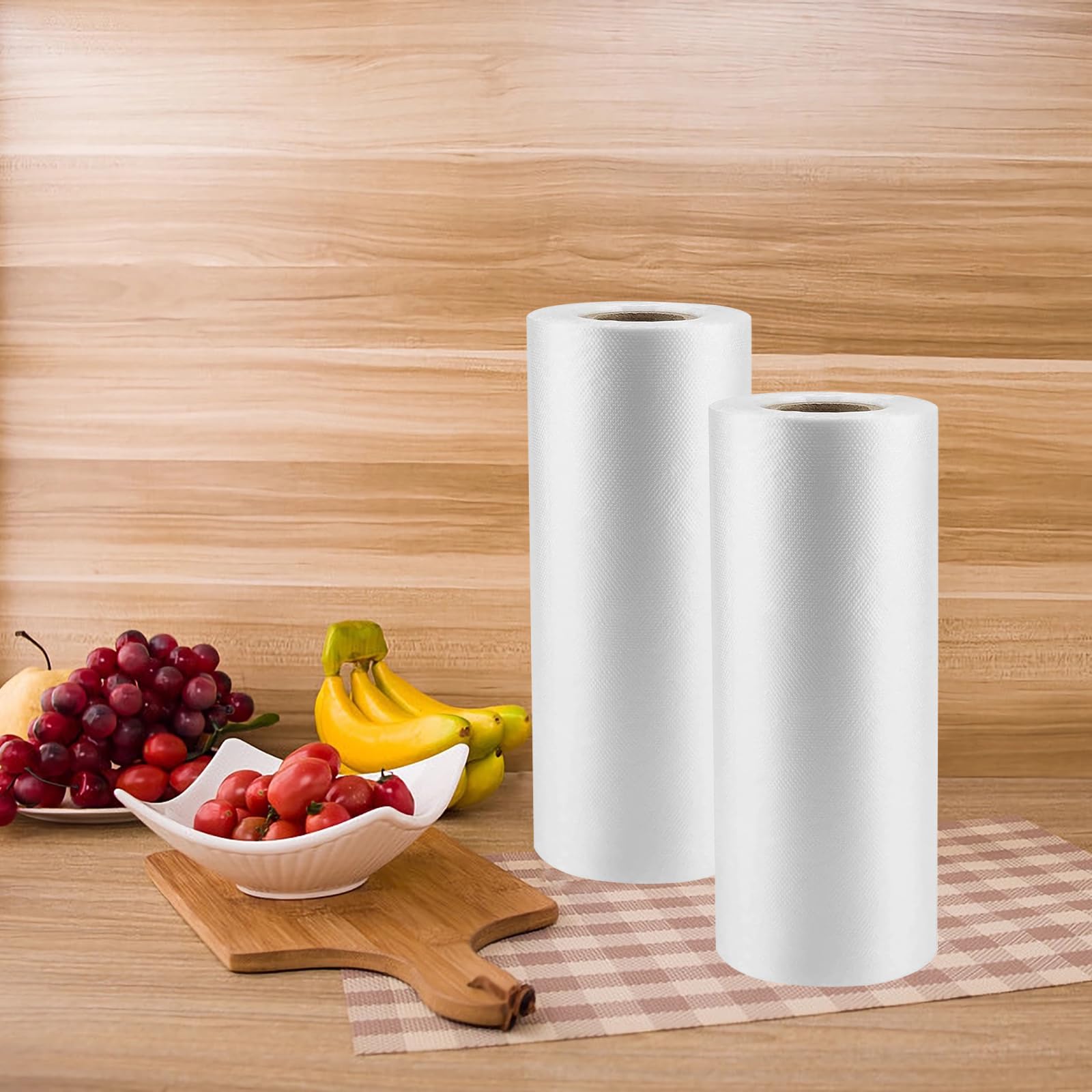 2 rollos de bolsas de plástico para alimentos, 30 x 50 cm, bolsas de almacenamiento de alimentos transparentes duraderas para pan, frutas, verduras, bolsas de embalaje de polietileno, 700 bolsas