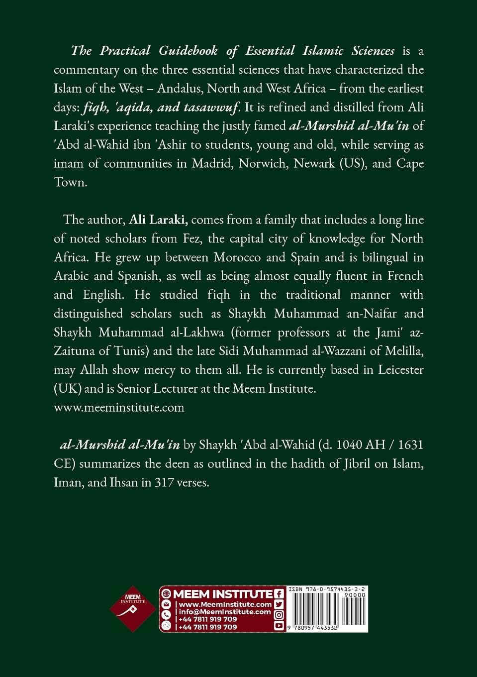 The Practical Guidebook of Essential Islamic Sciences: A Commentary on Ibn Ashir's al-Murshid al-Mu'in