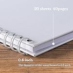 potricher 8 x 8 Inch DIY Scrapbook Album 40 Pages Hardcover Kraft Paper Scrap Book Photo Albums Memory Book for Wedding and Anniversary Family (White, 8 Inch)