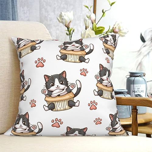 Miniatura 4 de Aimeryup Throw Pillow Covers 20x20 Inch The cat in The Cradle Decorative Pillow Covers Cushion Covers cojines decorativos para sala Pillow Cases