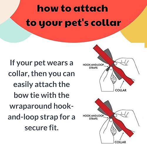 Miniatura 10 de Huxley & Kent Pajarita para mascotas, petardos (grande)  Accesorio patriótico para el 4 de julio para el collar de corbatín para mascotas