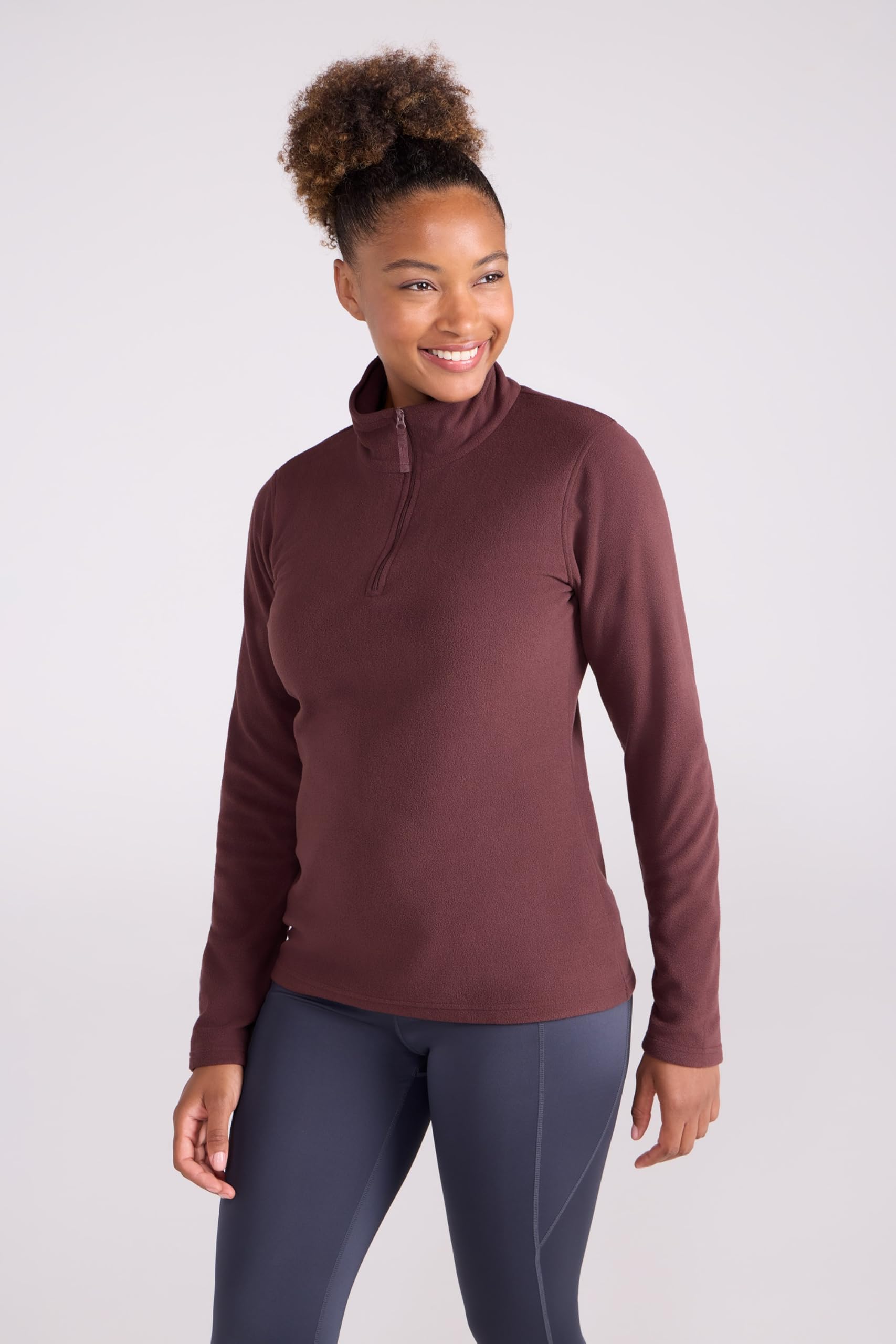 Mountain Warehouse Camber Half Zip Women's Fleece - Lightweight, Warm & Cosy Half Zip Sweatshirt - Best for Spring Summer, Camping, Outdoors, Travelling & Hiking — view 3