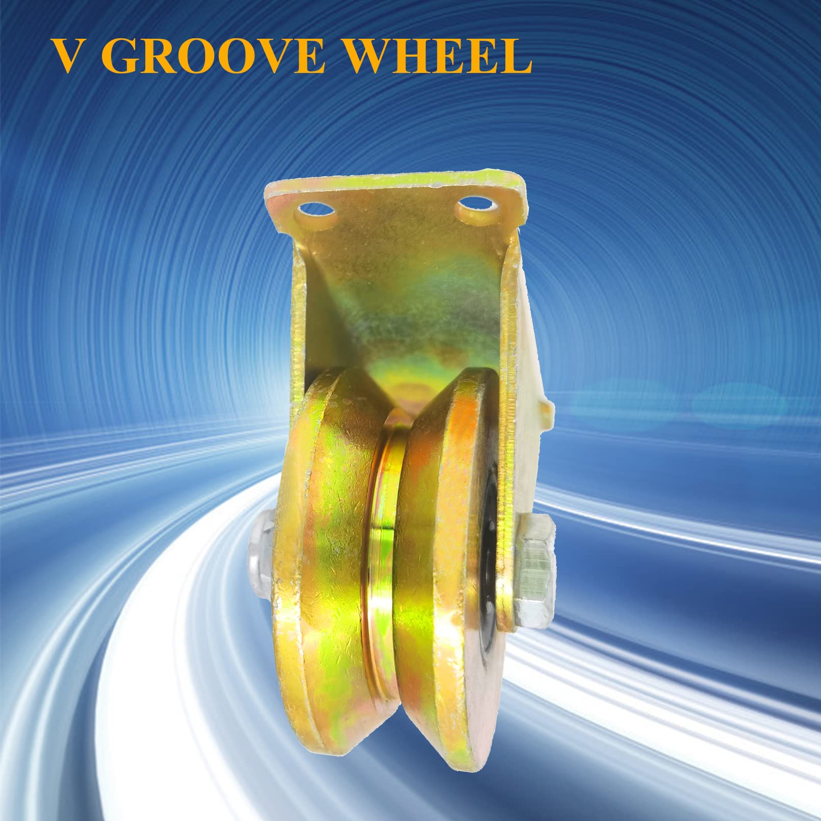 V Groove Wheel Pulley AOQIVIS 3in Stainless Steel - 2 Pack For