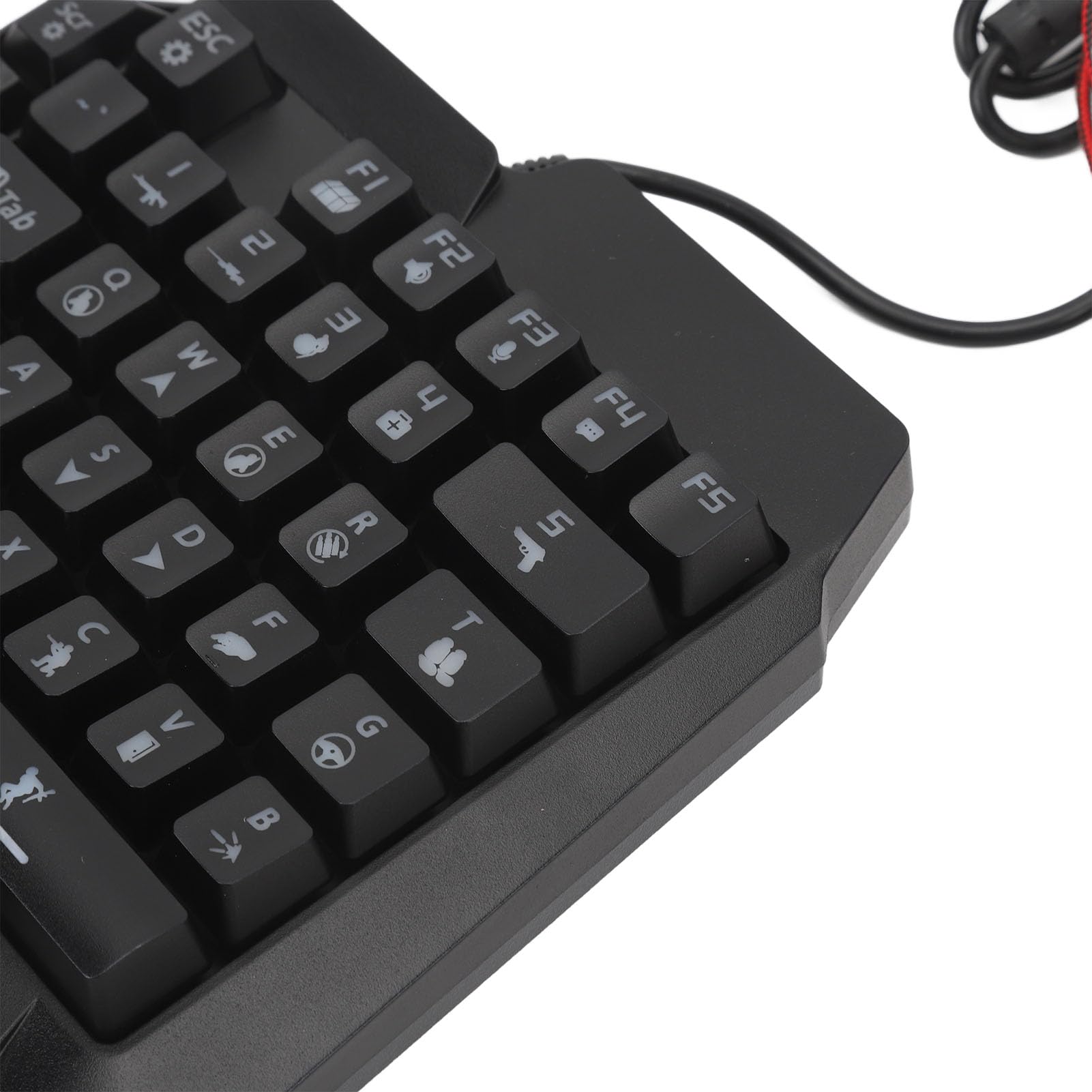 Paquete Combinado de Juegos Móviles 4 en 1, Juego de Convertidor de Teclado y Mouse para Mix Pro, Teclado para Juegos con una Mano, Mouse para RGB, Soporte para Teléfono, Carga Rápida 5V 2A,