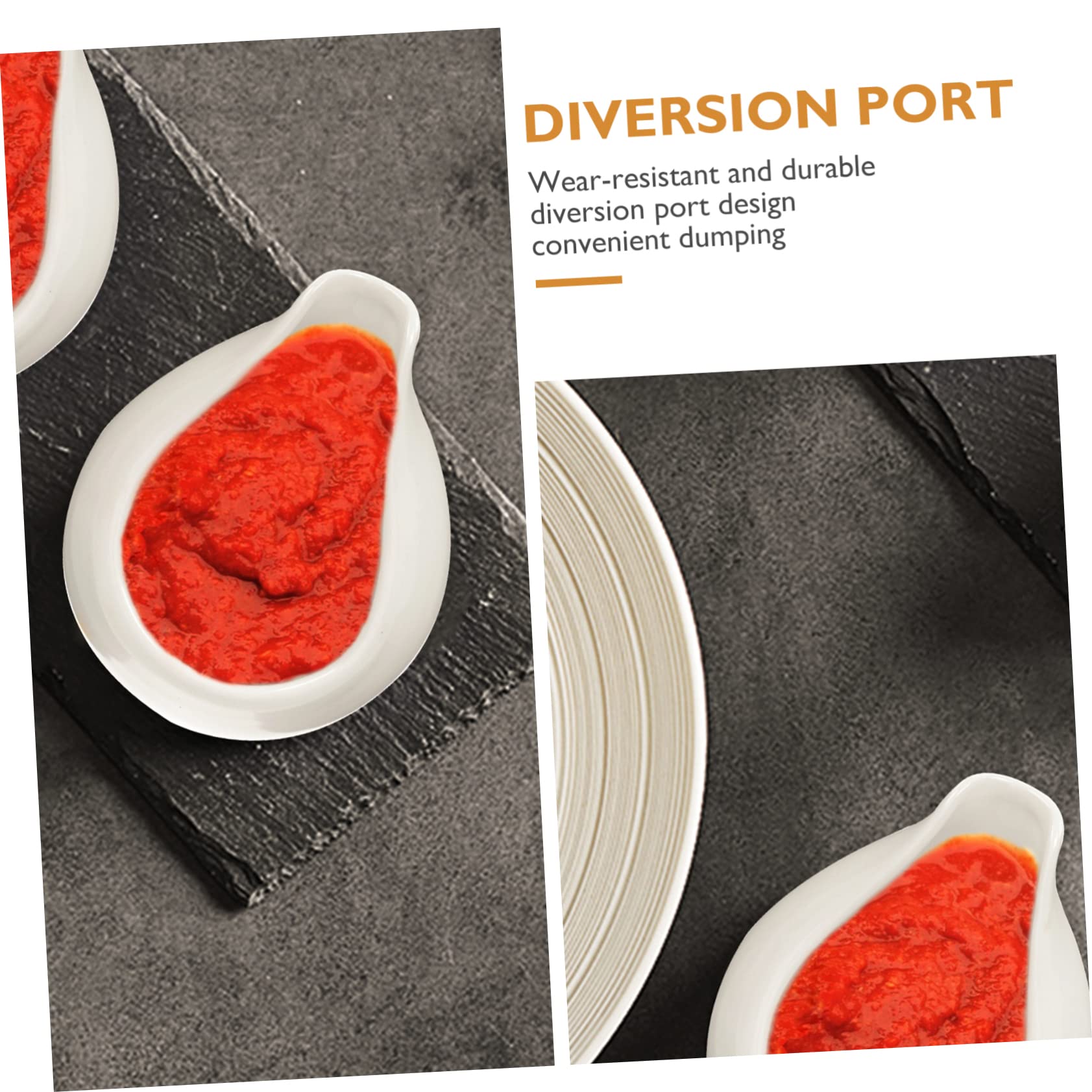 UTHCLO 2pcs Milk Gu Sauce Bucket Bowl Sauce Serving Boat Gravy Jug Honey Syrup Porcelain Creamer Breakfast Milk Cups Gravy Sauce Boat Coffee Syrups Syrup Server Mini Pot White Ceramics