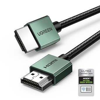 UGREEN Cable HDMI 2.1 Certificado 8K 10K 60Hz 4K 120Hz Dynamic HDR HDCP eARC Dolby Atmos Alta Velocidad 48Gbps Aluminio Compatible con Mac mini M4 Pro Monitor HDTV PS5 PS4 Xbox PC Proyector 2M