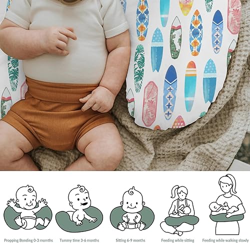 Miniatura 6 de Fundas de almohada coloridas de enfermería para niños y niñas, para verano, surf, guardería, alimentación, almohadas para lactancia materna,