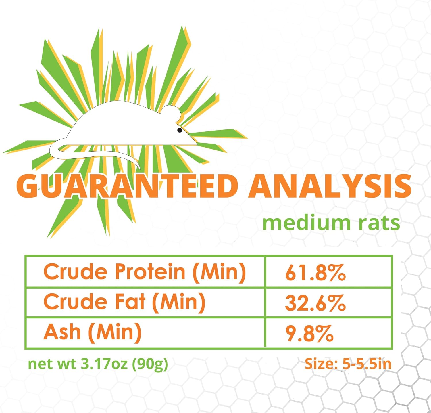 Mack's Natural Reptile Food Frozen Medium Rat - 10ct