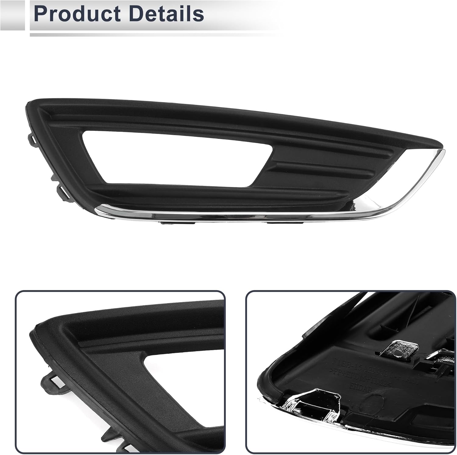 Front Right Fog Light Grill for Ford Focus 2015-2018 Front Lower Bumper Fog Light Cover Inserts No.F1EB15A298BC ABS 1 Pc