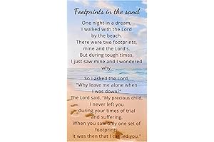 Footprints in the Sand Cards - Set of 25 Inspirational Poem Cards