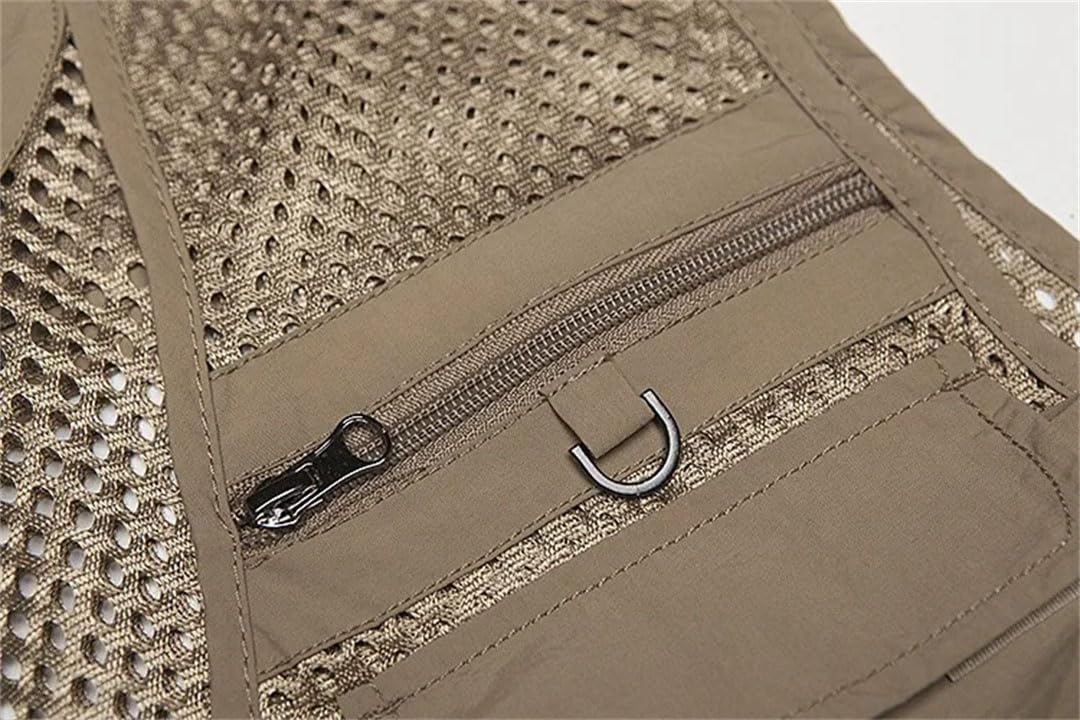 Gilet da pesca all'aperto da uomo ad asciugatura rapida traspirante multi tasca giacche in rete fotografia escursionismo gilet esercito EN8 pesce gilet
