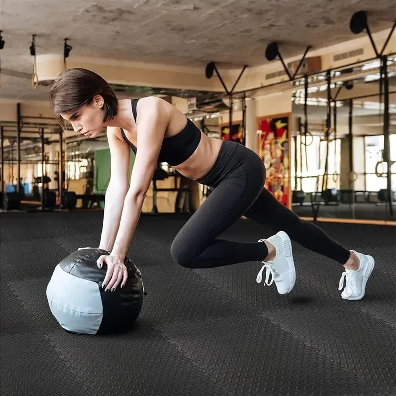 Tappeto Da Fitness A Puzzle Tappetino in schiuma EVA cucito da 4-20 pezzi impermeabile antiscivolo for la casa