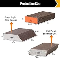Vista 4 de Paquete de 8 bloques de lijado, esponja de lijado de ángulo simple y doble, lavable y reutilizable, bloque de lijado para madera, paneles de yeso
