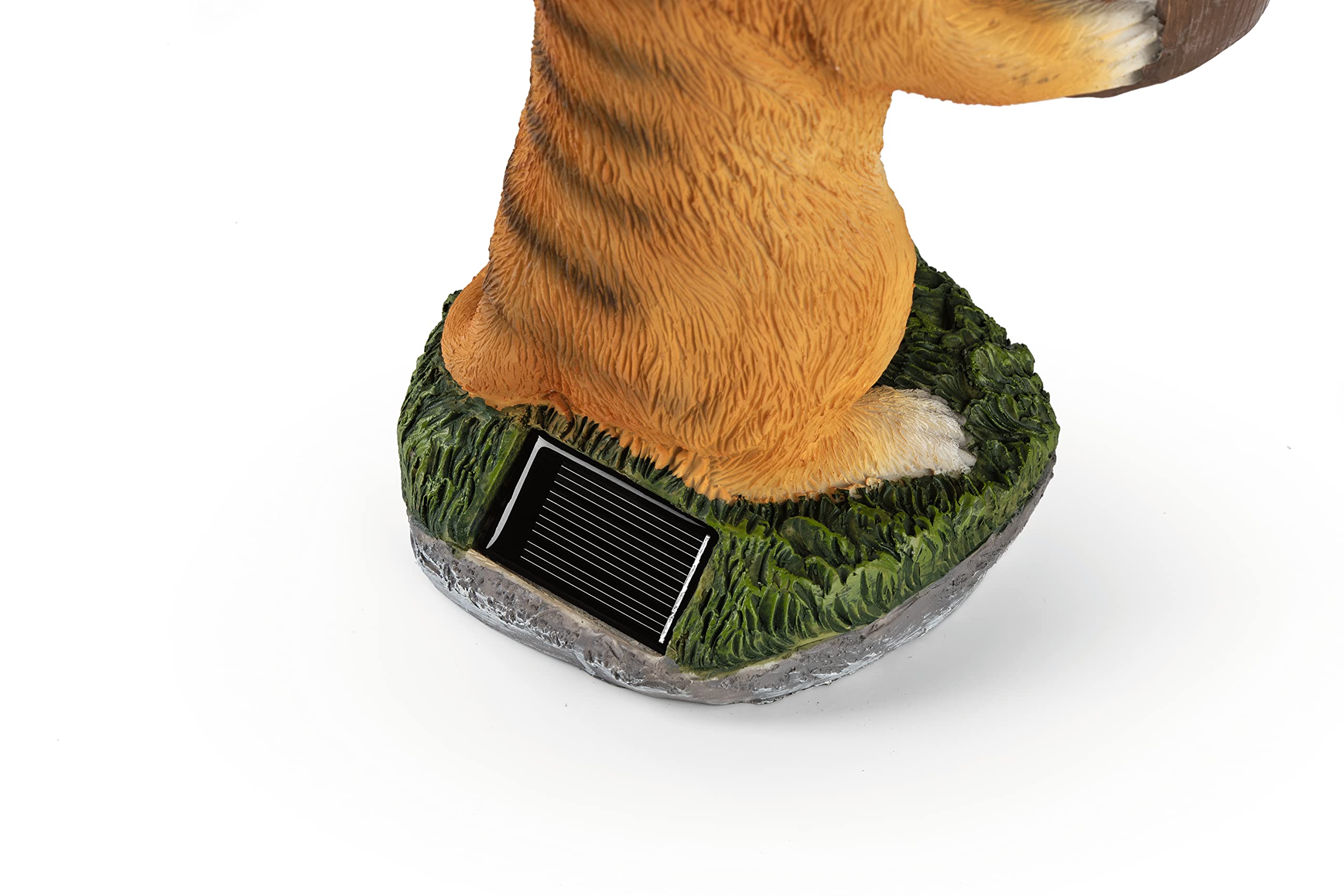 EASYmaxx Solaire Del Suricate avec Bain pour Oiseaux | sans Fil avec capteur Automatique de lumière | Fidèle aux détails | Décoratif pour Jardin, Balcon, terrasse | Durée d'éclairage de 8 Heures