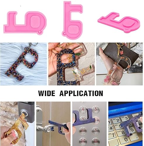 Miniatura 6 de Moldes de silicona de resina epoxi con agujero, estilo llave, joyería colgante, moldes para hacer manualidades, manualidades, moldes de fundición