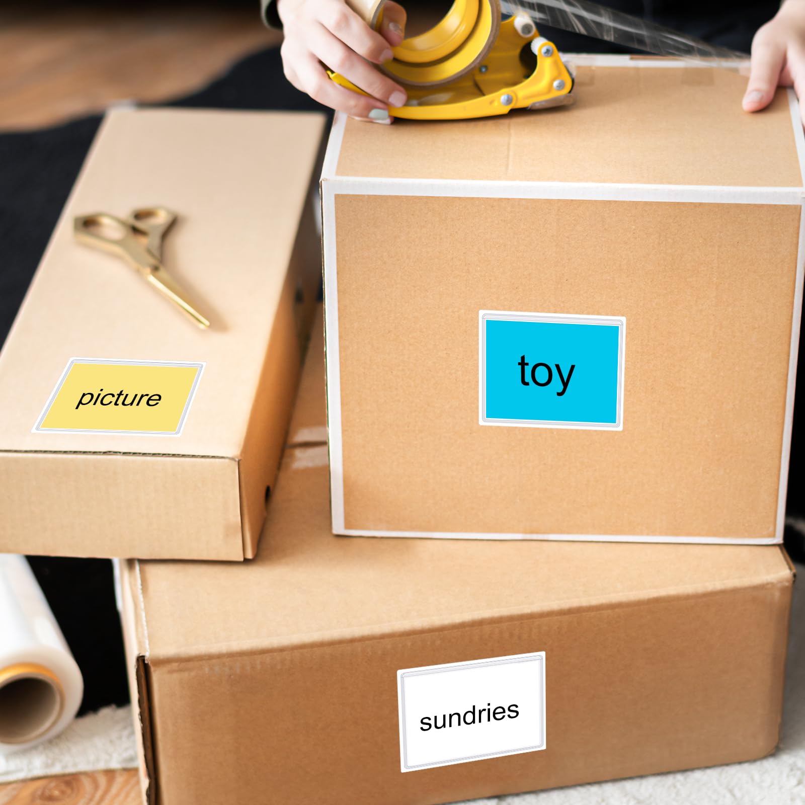 60 Stück selbstklebende Karteikartenhalter, 7,6 x 10,2 cm, transparenter Etikettenhalter mit 60 Blatt bunten Karteikarten, Kunststoff-Karteikartenhalter mit Öffnung oben, für Bibliothek, Büro