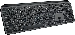 Teclado sem fio Logitech MX Keys S com Clique Silencioso, Teclas Programáveis, Iluminação Inteligente, Conexão Bluetooth ou Receptor USB Logi Bolt e Bateria Recarregável - Grafite