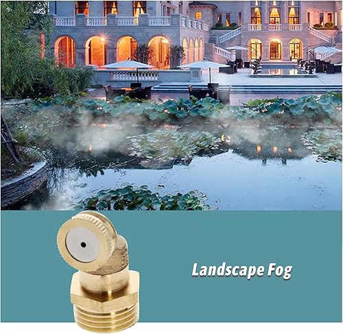 Miniatura 7 de MroMax Boquilla de pulverización de nebulización, 1/4BSPF latón 1 agujero rociadores de jardín conector de riego montaje 2 piezas