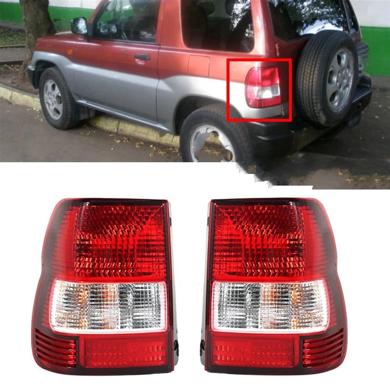 Pilotos Traseros coche Compatible Con Mitsubishi Para Pajero Para Montero IO Para Pajero Para MINI 1998-2007 MR535073 MR535074 Luz Trasera Izquierda Derecha Coche Luz Trasera Lámpara De Freno(Left)