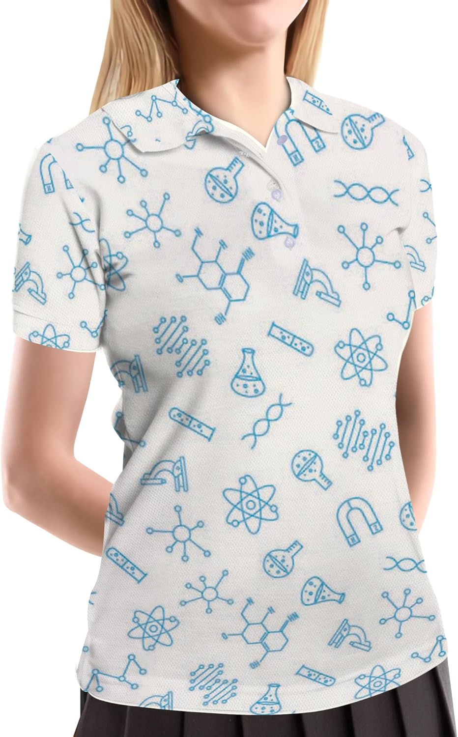 Miniatura 5 de Polomore Womens Golf Shirt Teacher Outfits for Women Teacher Shirts Teacher Gifts Teacher Polo Science Teaching Lovers Gifts