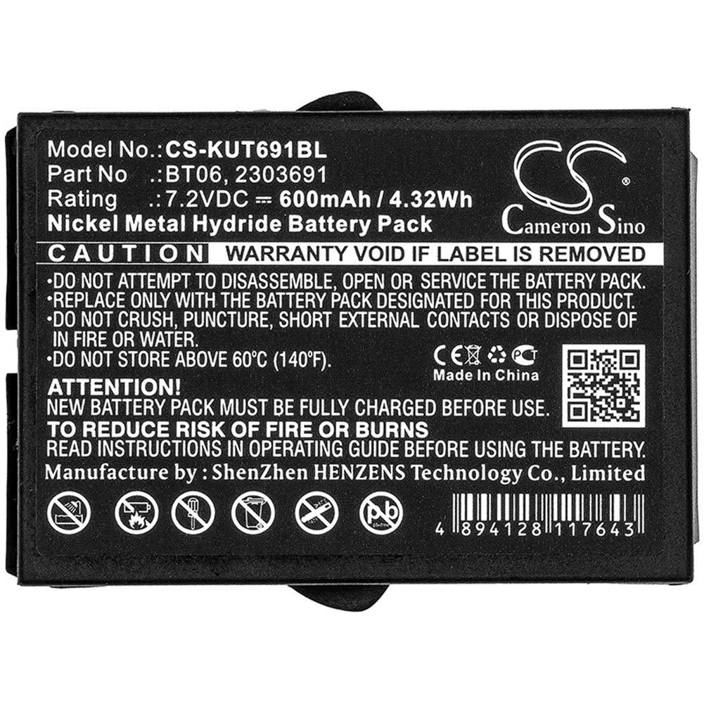 CS-KUT691BL Battery 600mAh compatible with [Ikusi] 2303691, TM60, TM61, TM61Transmitters, TM62, TM62 Transmitters replaces 2303691, BT06