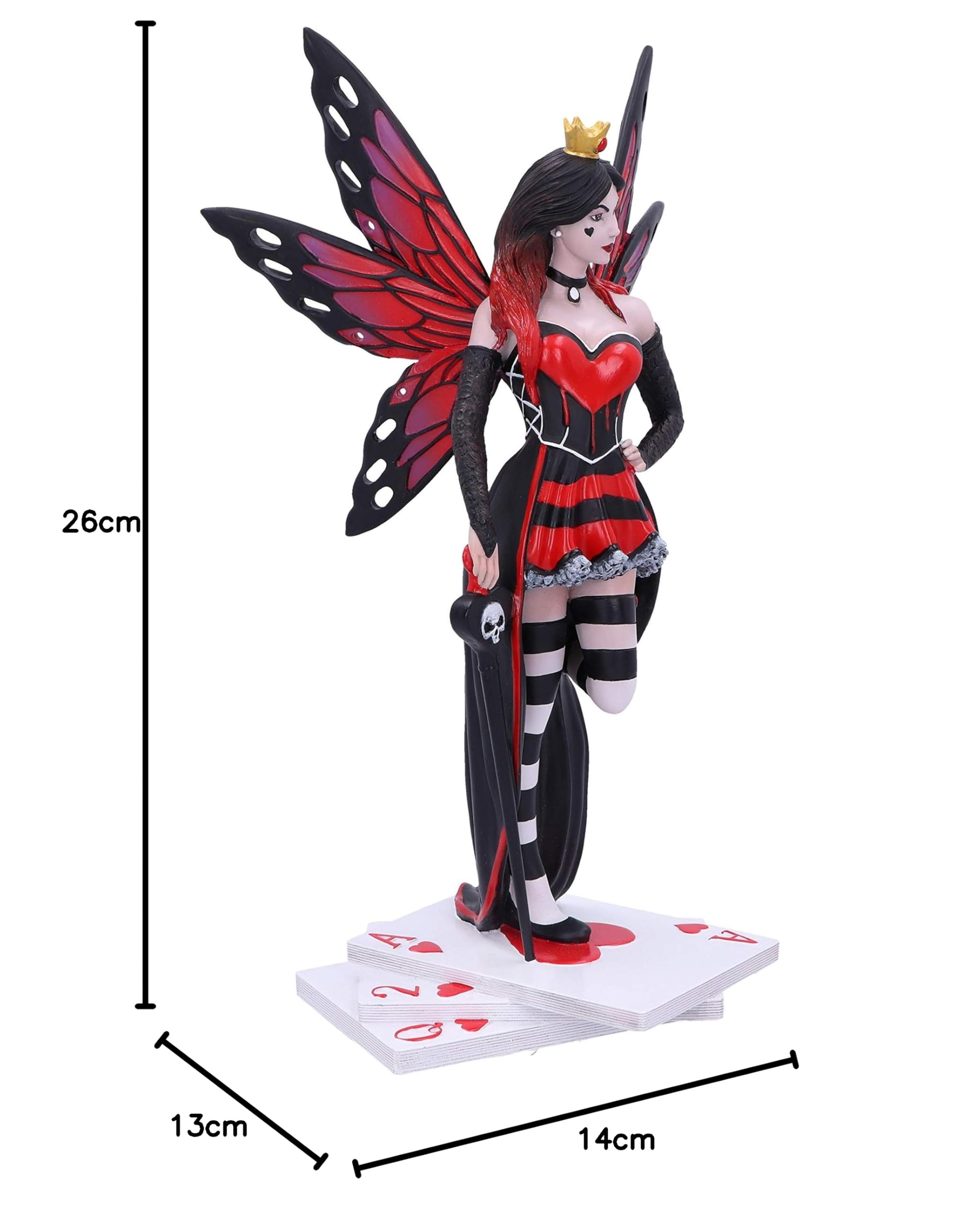 Nemesis Now Statuetta Regina di Cuori, Rosso, 26cm