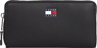 Tommy Jeans Hilfiger TJW ESS MUST LARGE ZA Kadın Cüzdan, Siyah, Tek Beden
