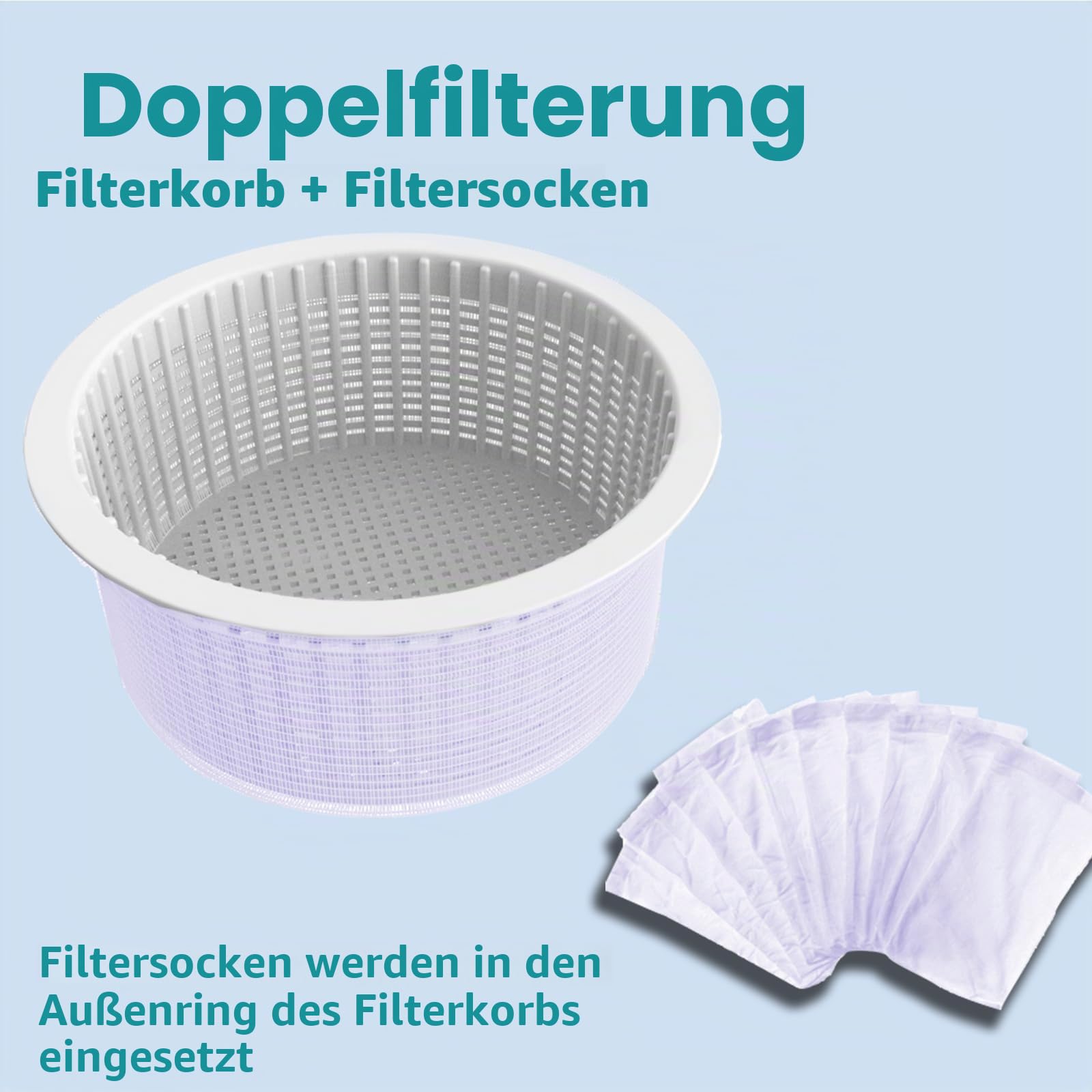 Above Ground Pool Skimmer,No Installation Required, no Adjustable Bracket Required,Comes with 10 Filter Socks, Tri-Float Spin Pool Skimmer,This is the Latest Upgrade.