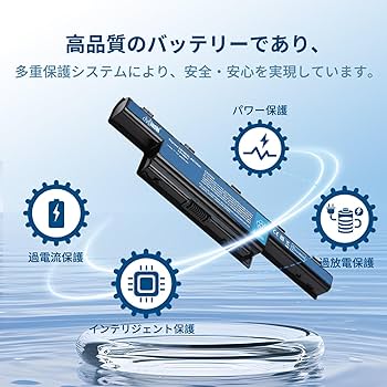 バッテリー本体 Amazon | ACER対応 TravelMate 6495 【11.1V 4400mAh】 ブラック