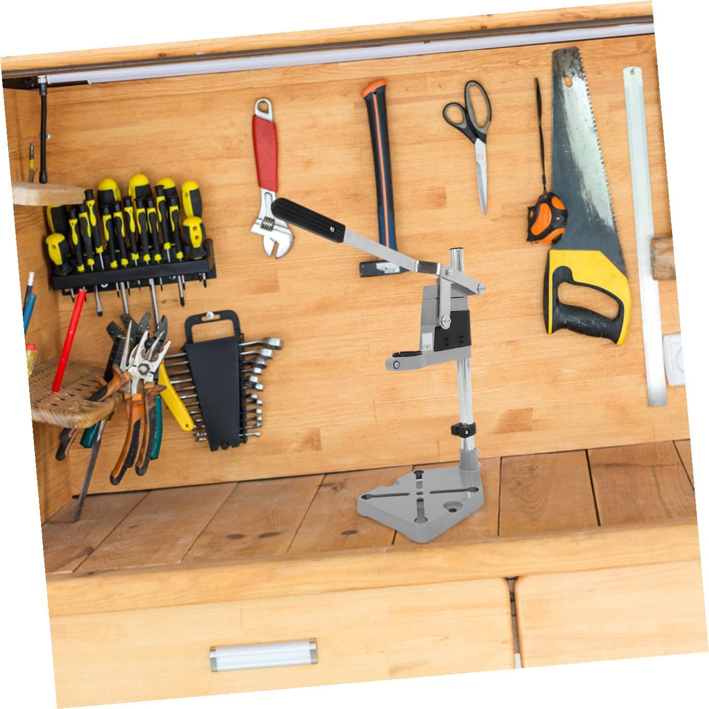 Drill Press Stand for Hand Drill Holder for Workbench Compact and Sturdy for Efficient and Safe