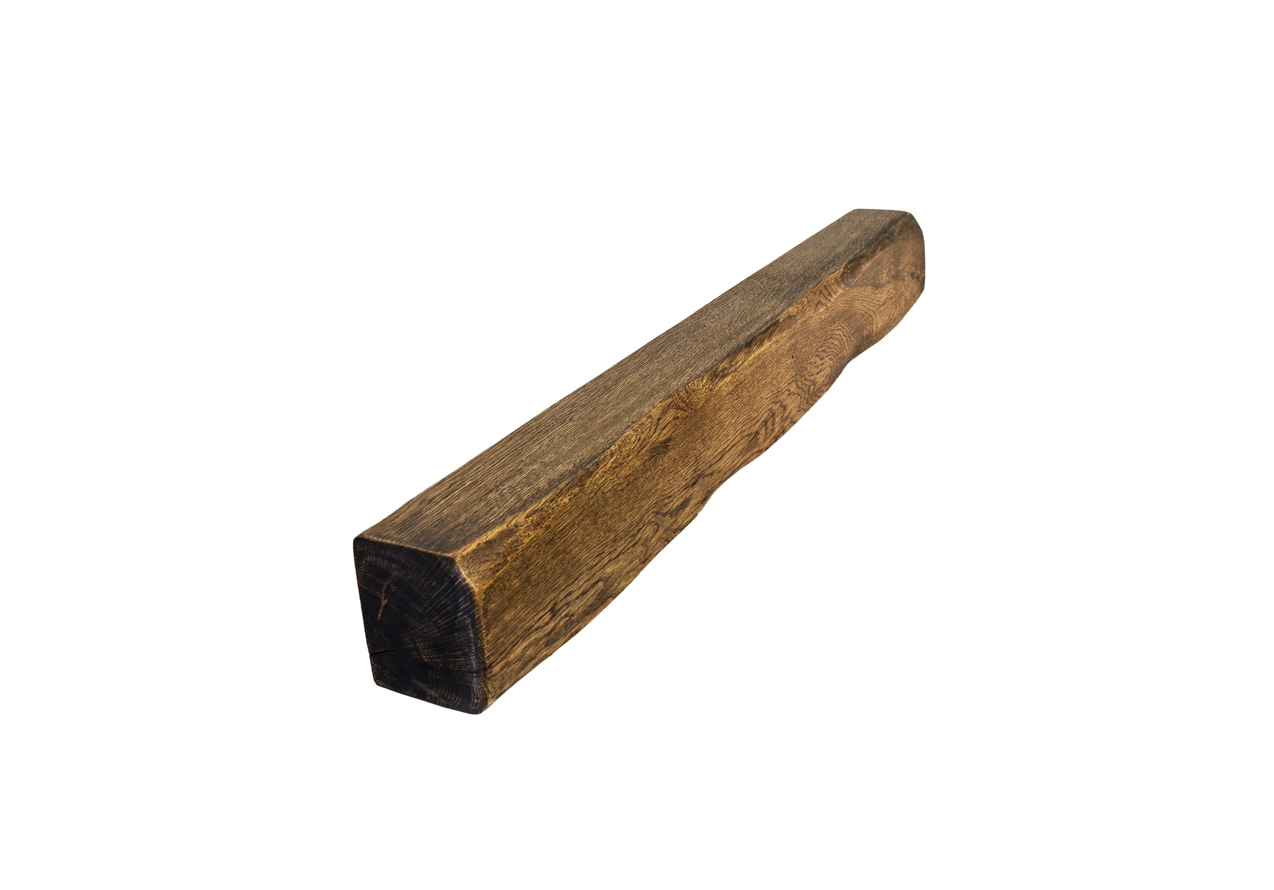 oakleys oak Solid Oak Beams for Fireplaces- Oak Floating Shelf for Home Decor- Rustic Shelves to Decorative Logs for Fireplace- Heavily Worked- Beam Size(110x12.5x10) Cm — image 1