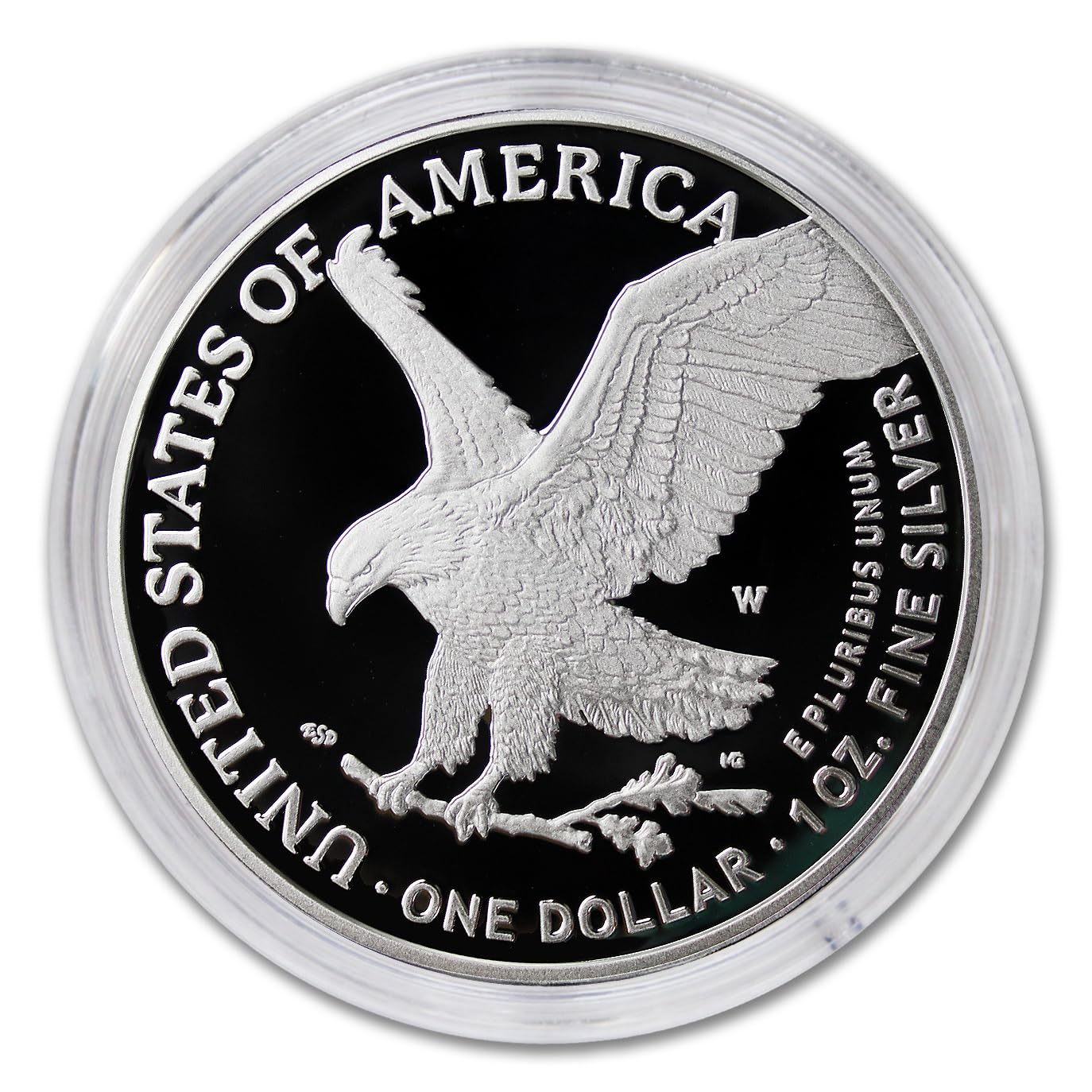 2025 W 1 oz American Silver Eagle Proof Coin in Original United States Mint Packaging (in Capsule) with Certificate of Authenticity $1 PR
