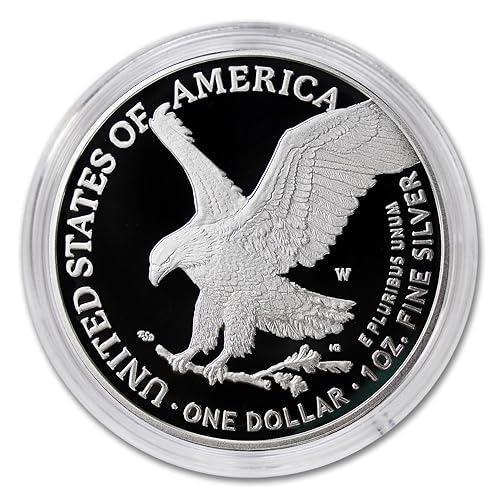 Miniatura 3 de 2025 W 1 oz American Silver Eagle Proof Coin in Original United States Mint Packaging (in Capsule) with Certificate of Authenticity $1 PR