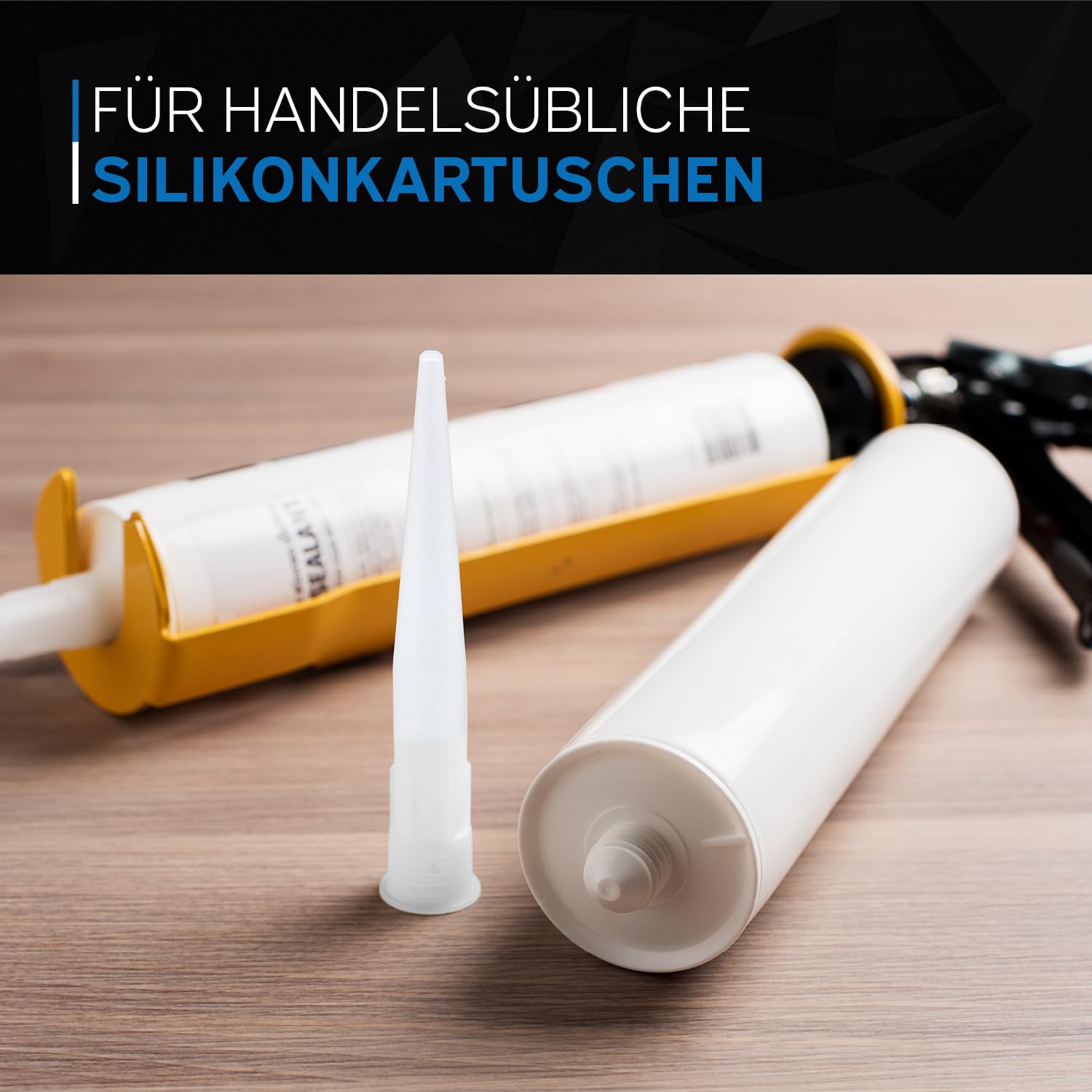 Kit spuitmonden, reservesiliconen afdichtingsmondstukken, siliconen spuitmonden, schroefafdekkingen, afdichtingsgereedschap, witte spuitmonden, rode breeuwdoppen