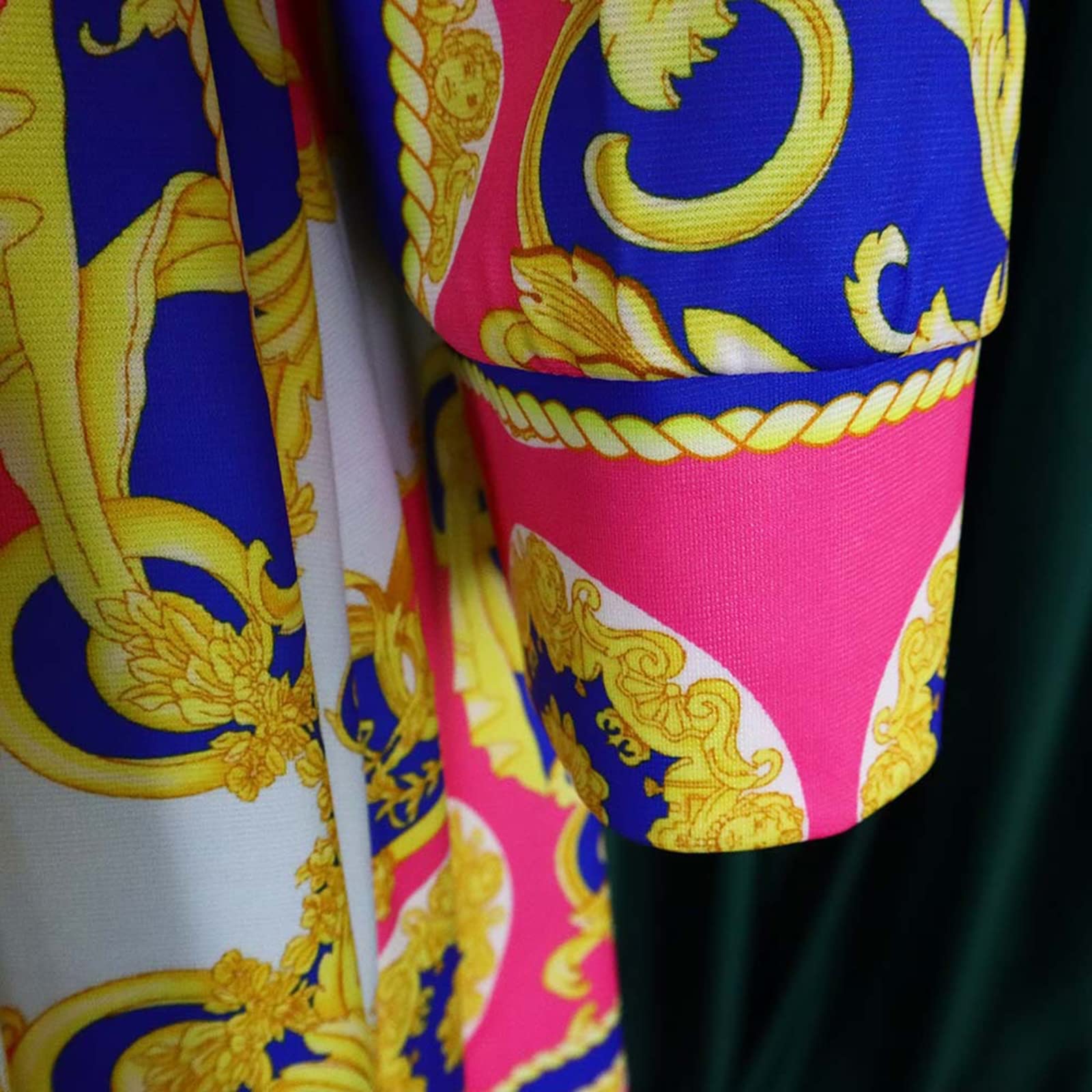 Sukienka damska, z długim rękawem damska moda codzienna z okrągłym dekoltem z nadrukiem panie elegancka długa sukienka sukienka koktajlowa elegancka sukienka typu swing